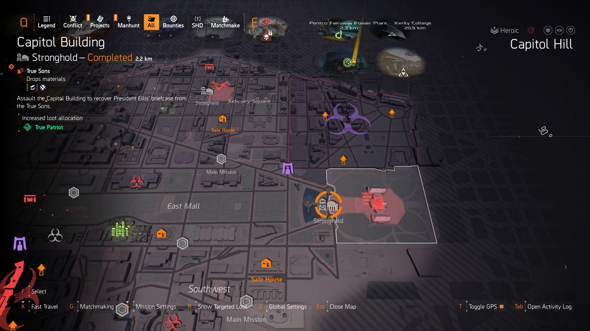 Capitol Building mission in DC map (Image via Ubisoft)